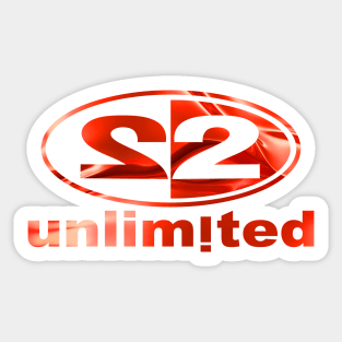 2 UNLIMITED - Red edition dance music 90s Sticker